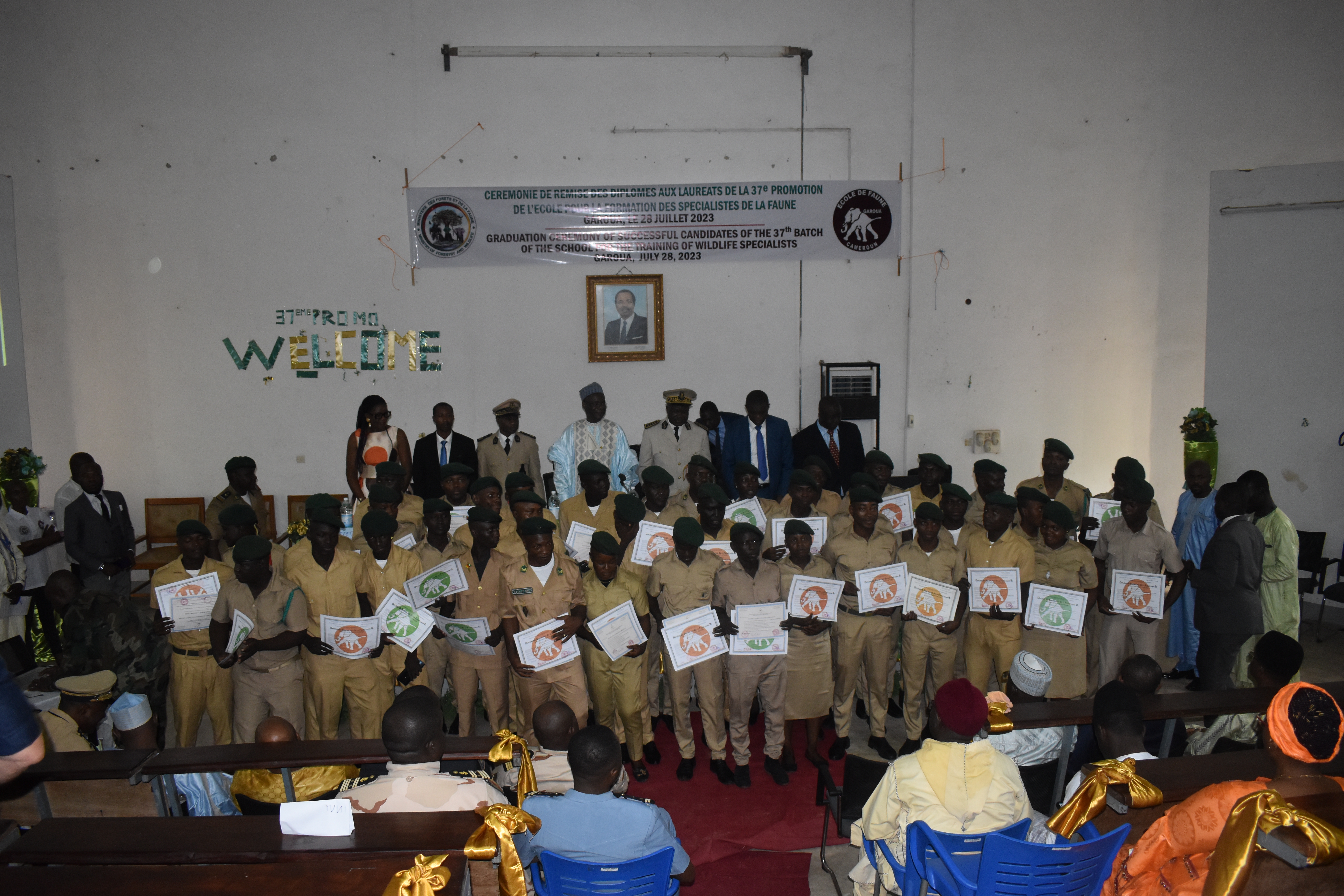 LES ETUDIANTS DE LA 37e PROMOTION DE L’ECOLE DE FAUNE RECOIVENT LEURS PARCHEMINS DE FIN DE FORMATION